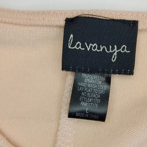 NWT. LA VANYA BEADED WOMEN'S SWEATER SIZE L - Picture 7 of 8